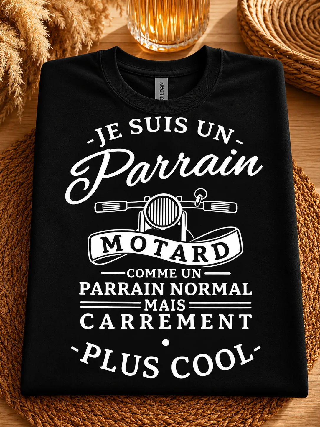 👕 T-shirt « Parrain Motard » 🏍️